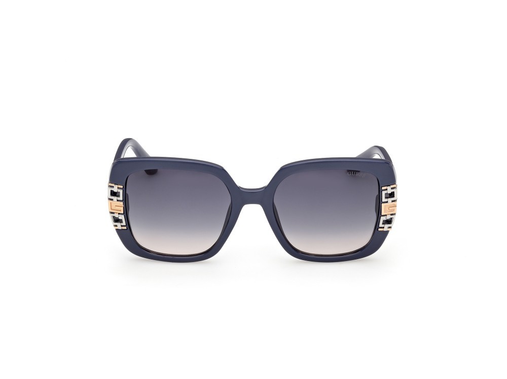 Occhiali da sole Guess GU00294 (90W) colore blu lucido forma quadrato lenti blu sfumato