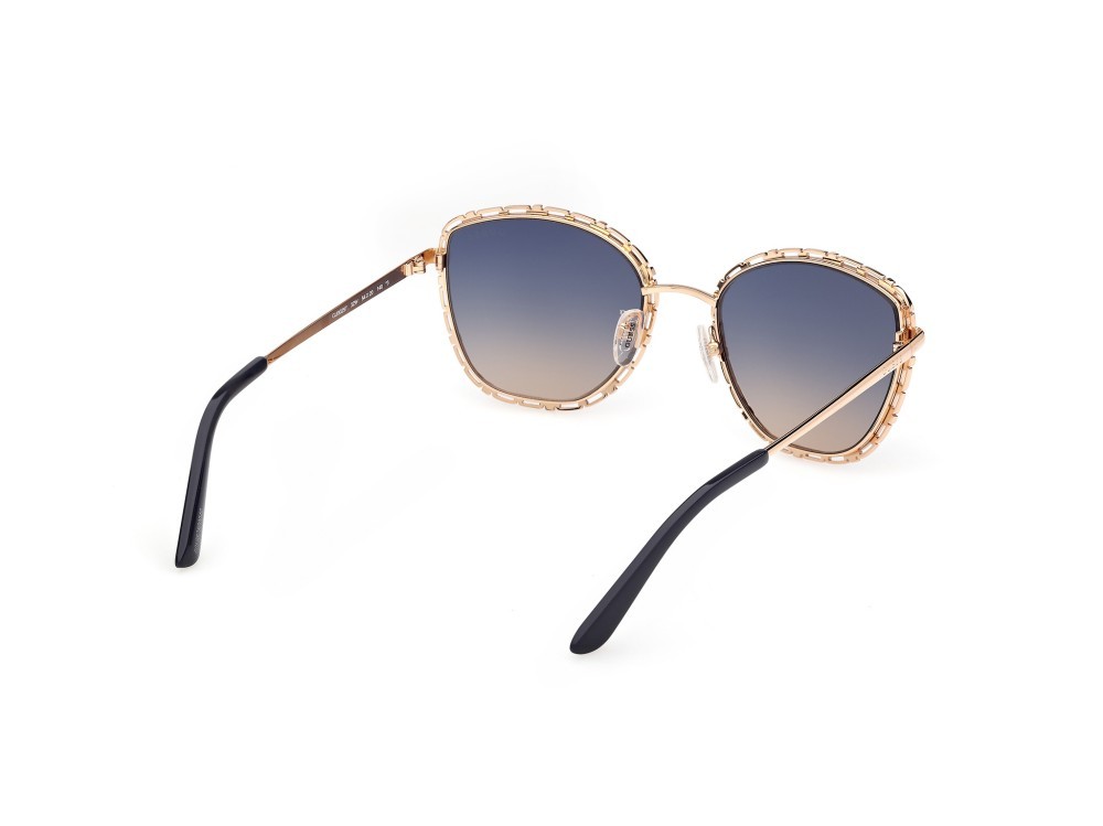 Occhiali da sole Guess GU00297 (32W) colore oro endura lucido forma rotondo lenti blu sfumato