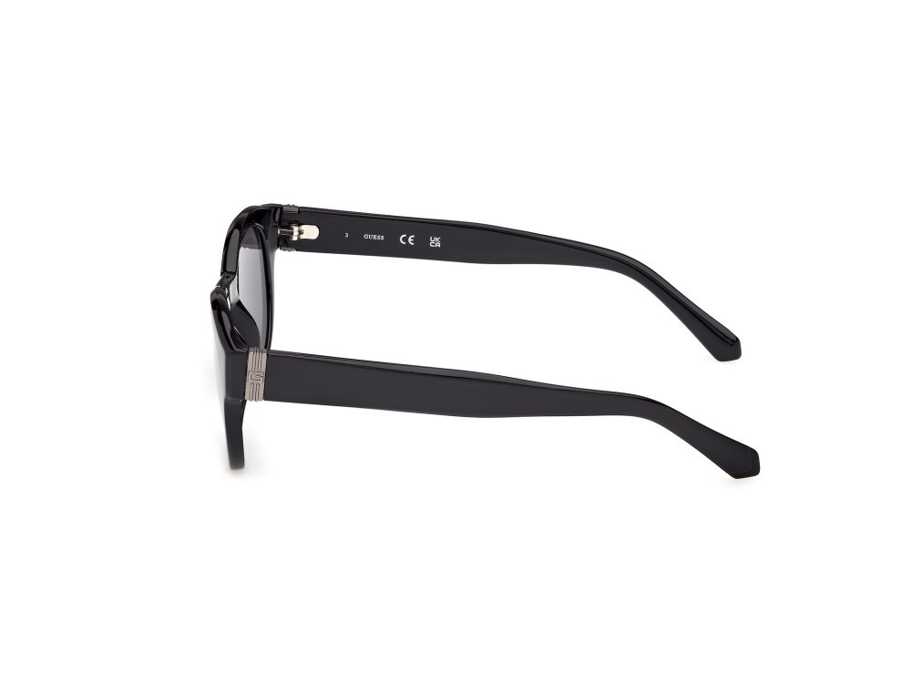 Occhiali da sole Guess GU00298 (01A) colore nero lucido  forma rotondo lenti fumo
