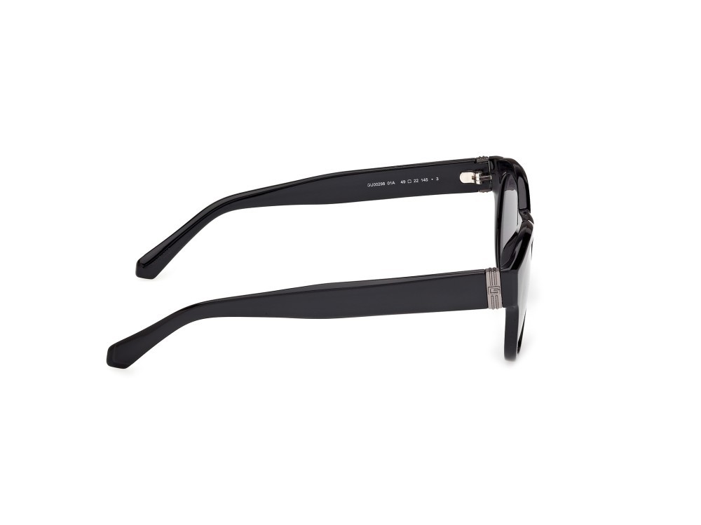 Occhiali da sole Guess GU00298 (01A) colore nero lucido  forma rotondo lenti fumo