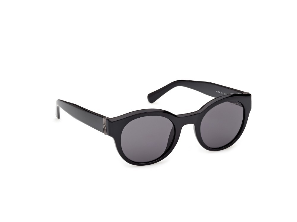 Occhiali da sole Guess GU00298 (01A) colore nero lucido  forma rotondo lenti fumo