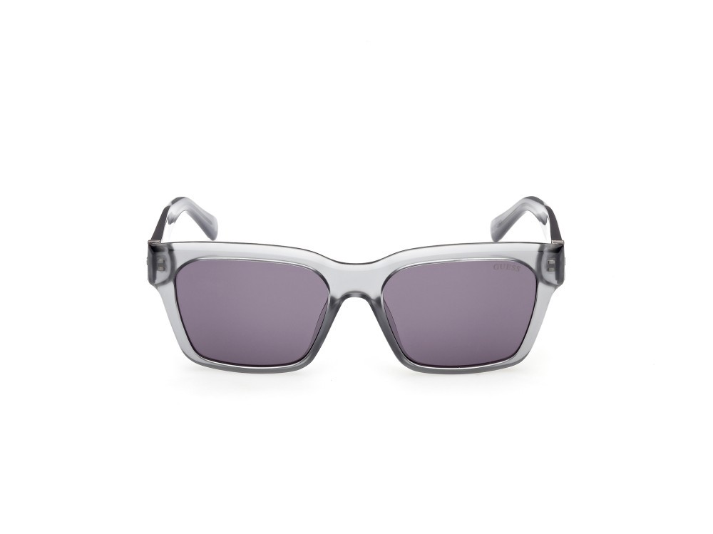 Occhiali da sole Guess GU00299 (20Y) colore grigio lucido forma quadrato lenti viola