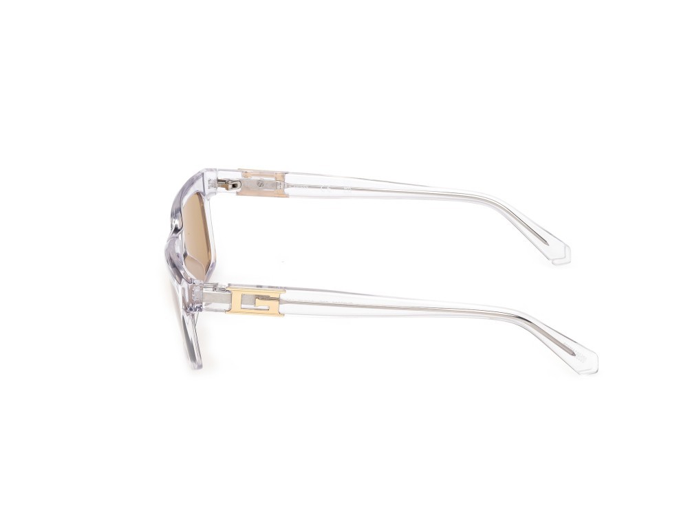 Occhiali da sole Guess GU00300 (26E) colore cristallo  forma rettangolare lenti marrone