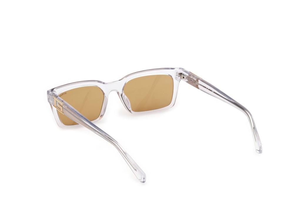 Occhiali da sole Guess GU00300 (26E) colore cristallo  forma rettangolare lenti marrone