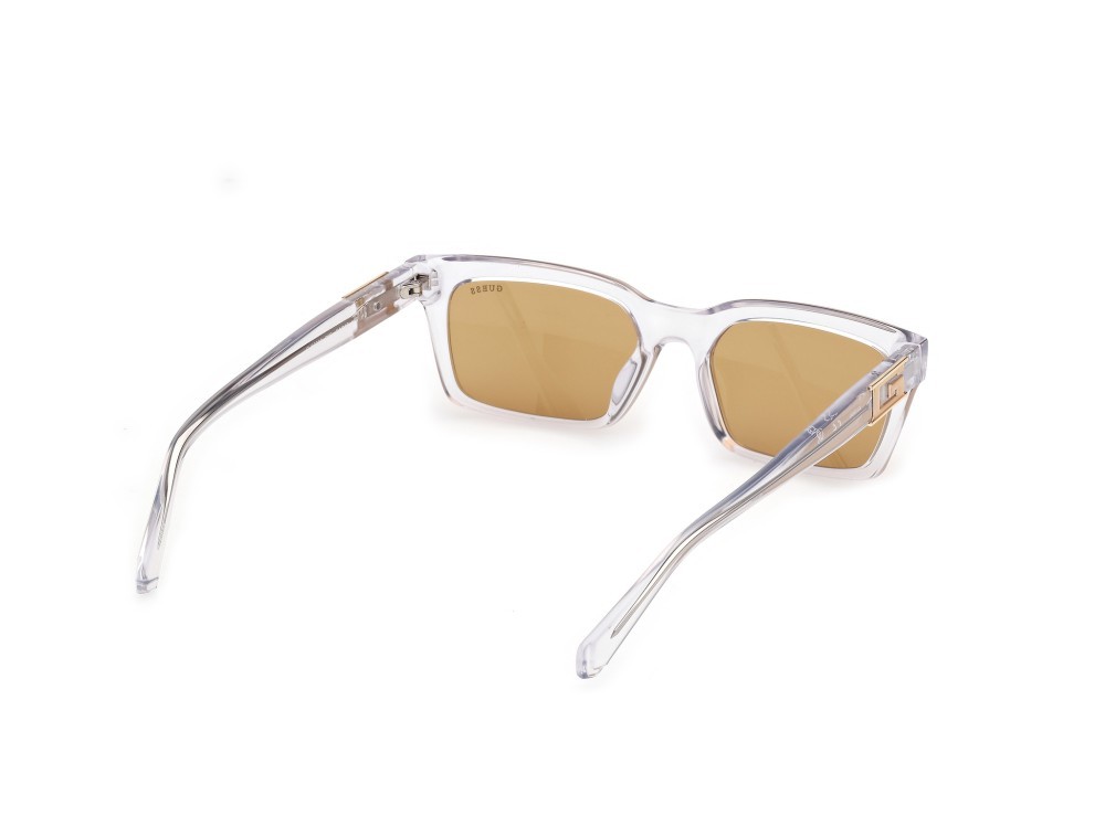 Occhiali da sole Guess GU00300 (26E) colore cristallo  forma rettangolare lenti marrone