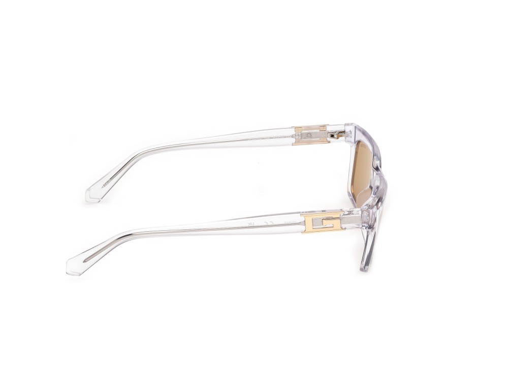 Occhiali da sole Guess GU00300 (26E) colore cristallo  forma rettangolare lenti marrone