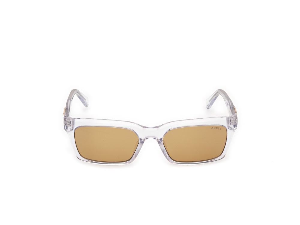 Occhiali da sole Guess GU00300 (26E) colore cristallo  forma rettangolare lenti marrone