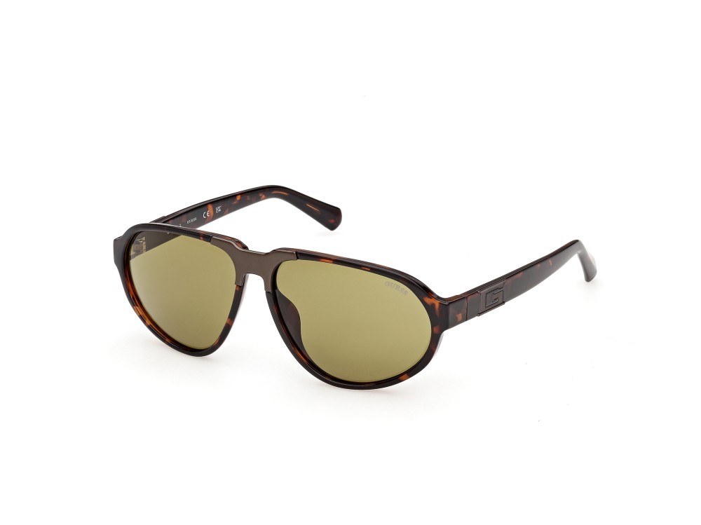 Occhiali da sole Guess GU00303 (52N) colore  avana scura forma aviator lenti verde
