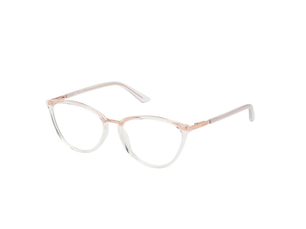 Occhiali da vista Guess GU2957 (026) colore cristallo forma cat eye lenti presentazione - clear lens