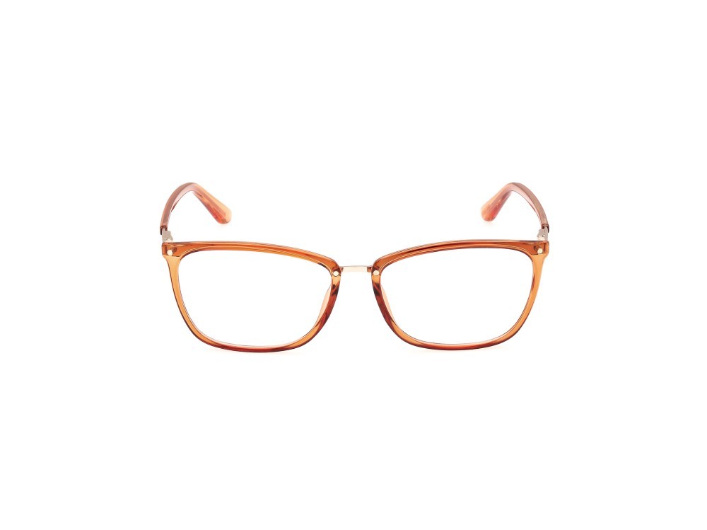 Brillen Guess GU2958 (044) farbe arancio / altro form rechteckig gläser presentazione - clear lens