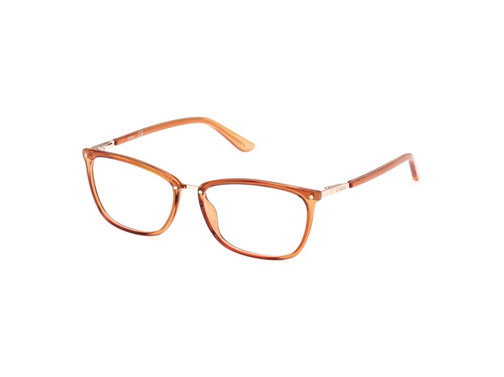 Brillen Guess GU2958 (044) farbe arancio / altro form rechteckig gläser presentazione - clear lens