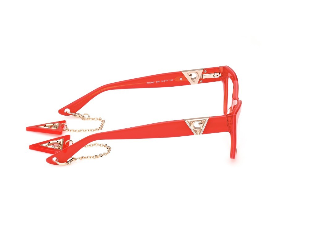 Brillen Guess GU2960 (066) farbe rosso lucido form rechteckig 