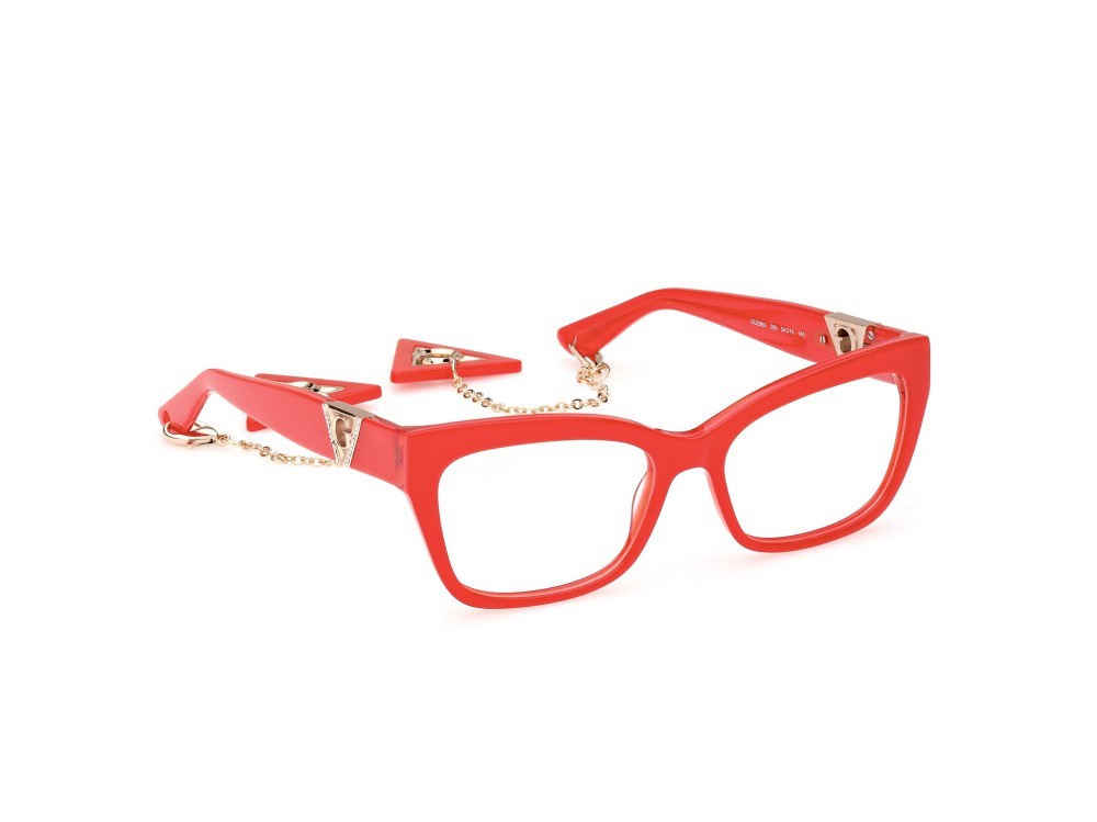 Brillen Guess GU2960 (066) farbe rosso lucido form rechteckig 