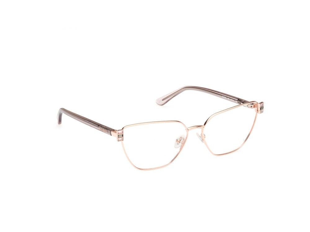 Eyeglasses Guess GU2969 (028) color oro rosè lucido shape butterfly 