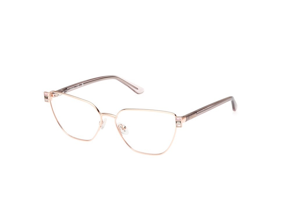 Eyeglasses Guess GU2969 (028) color oro rosè lucido shape butterfly 