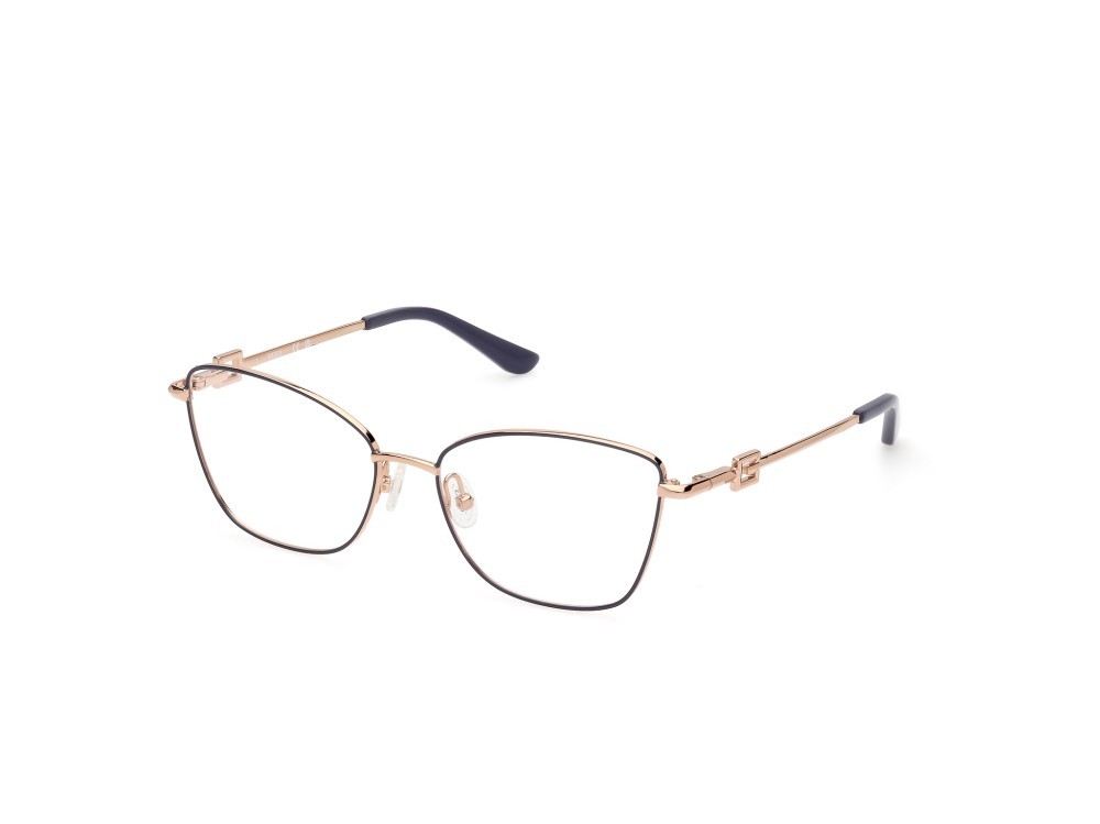 Occhiali da vista Guess GU2974 (020) colore grigio lucido - oro rosè lucido forma cat eye 