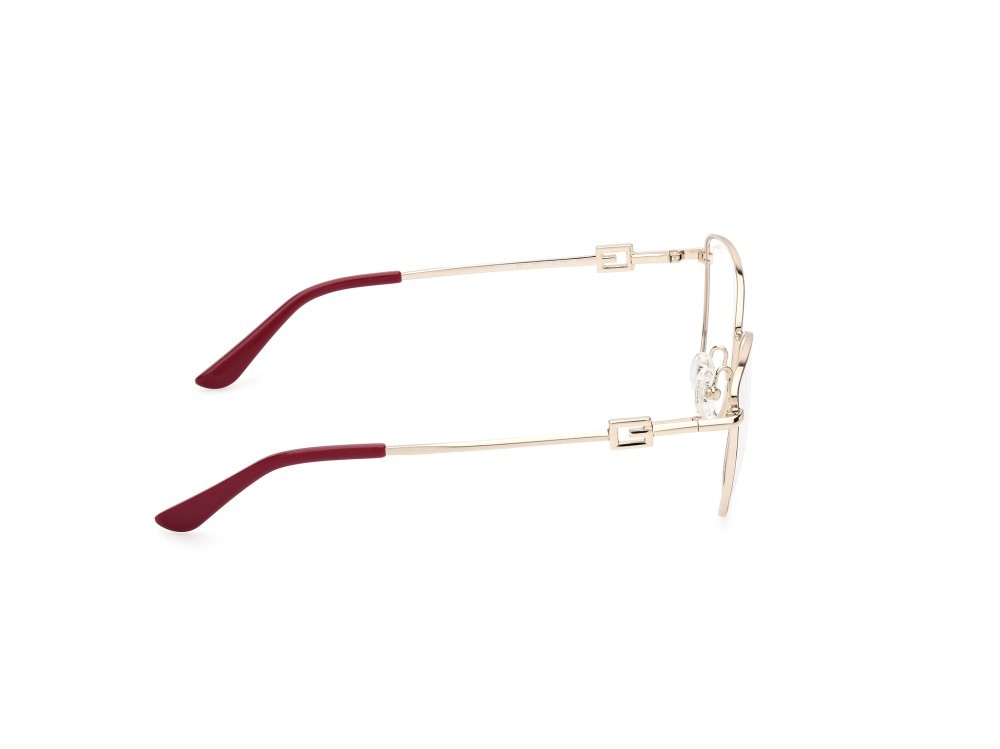 Occhiali da vista Guess GU2974 (071) colore bordeaux lucido - oro pallido lucido forma cat eye 