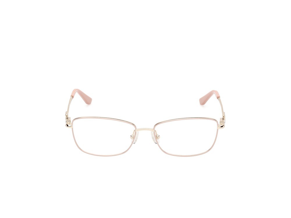 Eyeglasses Guess GU2975 (074) color oro rosa lucido - oro pallido lucido shape rectangle 