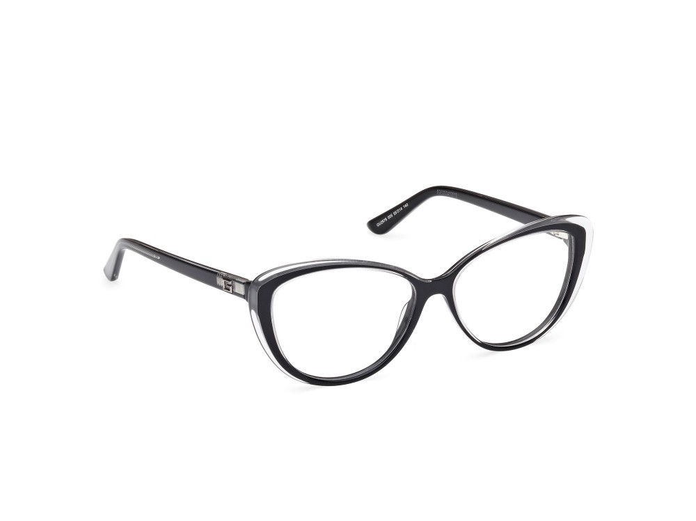 Eyeglasses Guess GU2978 (005) color nero - cristallo shape cat eye 