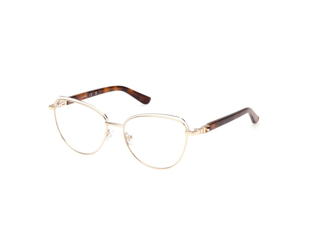 Occhiali da vista Guess GU2982 (024) colore bianco lucido - avana bionda forma rotondo 