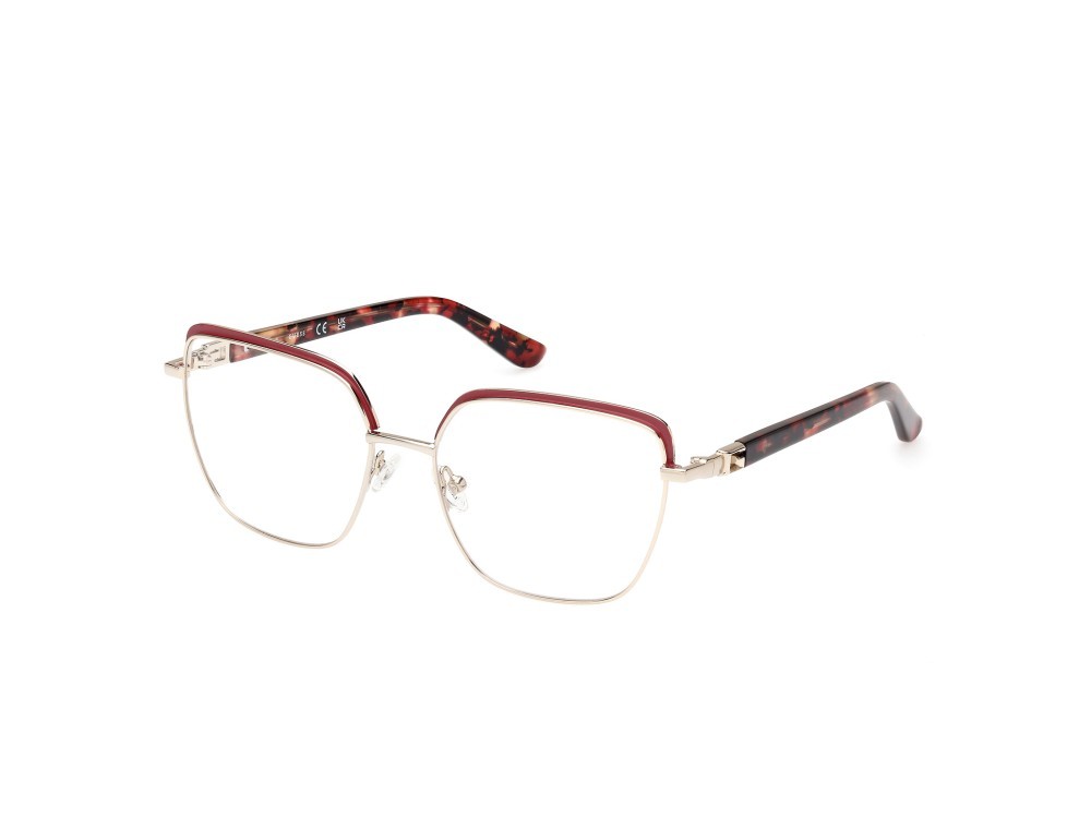 Occhiali da vista Guess GU2983 (071) colore bordeaux lucido - avana rossa forma geometrico 