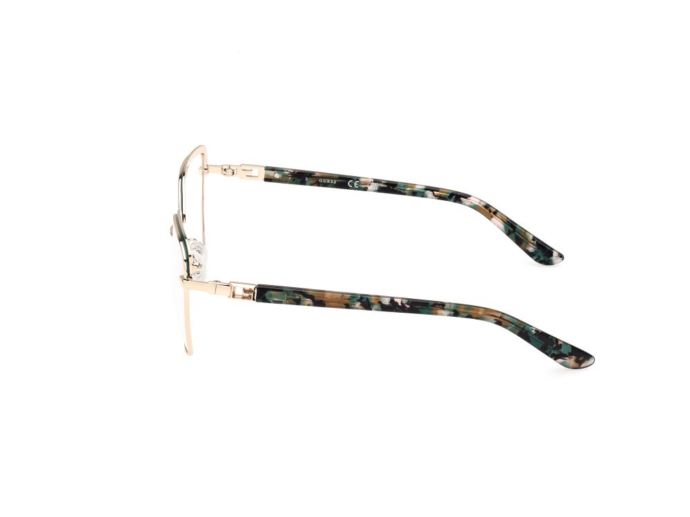 Occhiali da vista Guess GU2983 (098) colore verde scuro lucido - verde scuro avana forma geometrico 