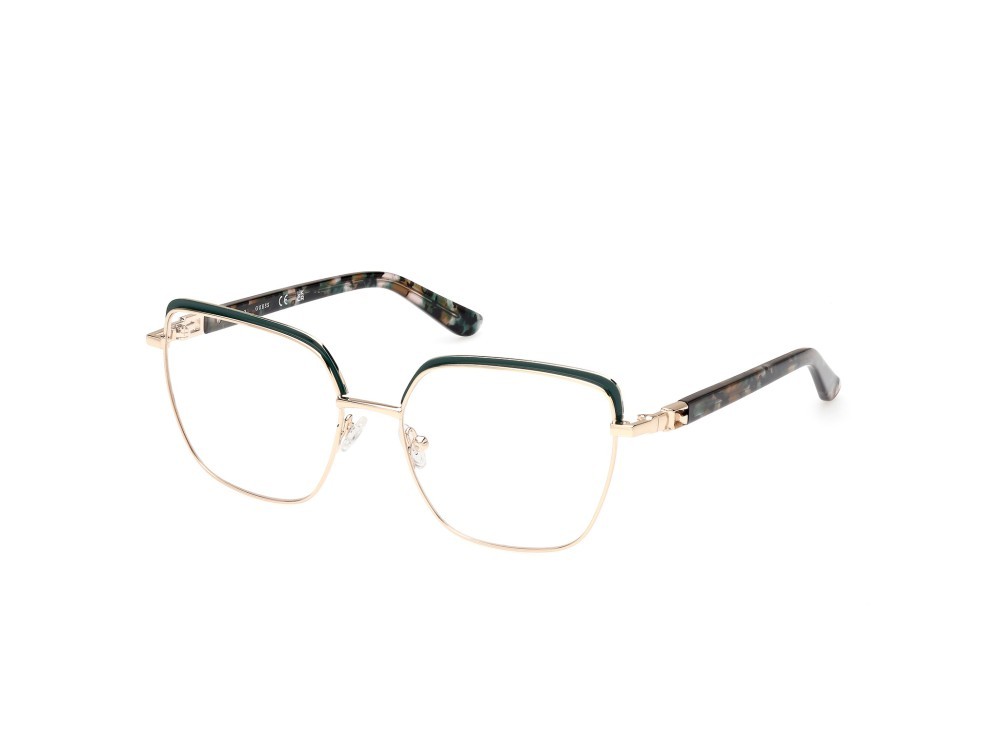Occhiali da vista Guess GU2983 (098) colore verde scuro lucido - verde scuro avana forma geometrico 