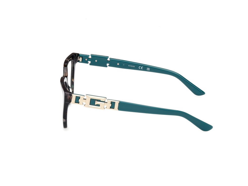 Occhiali da vista Guess GU2985 (098) colore verde scuro - avana forma cat eye 
