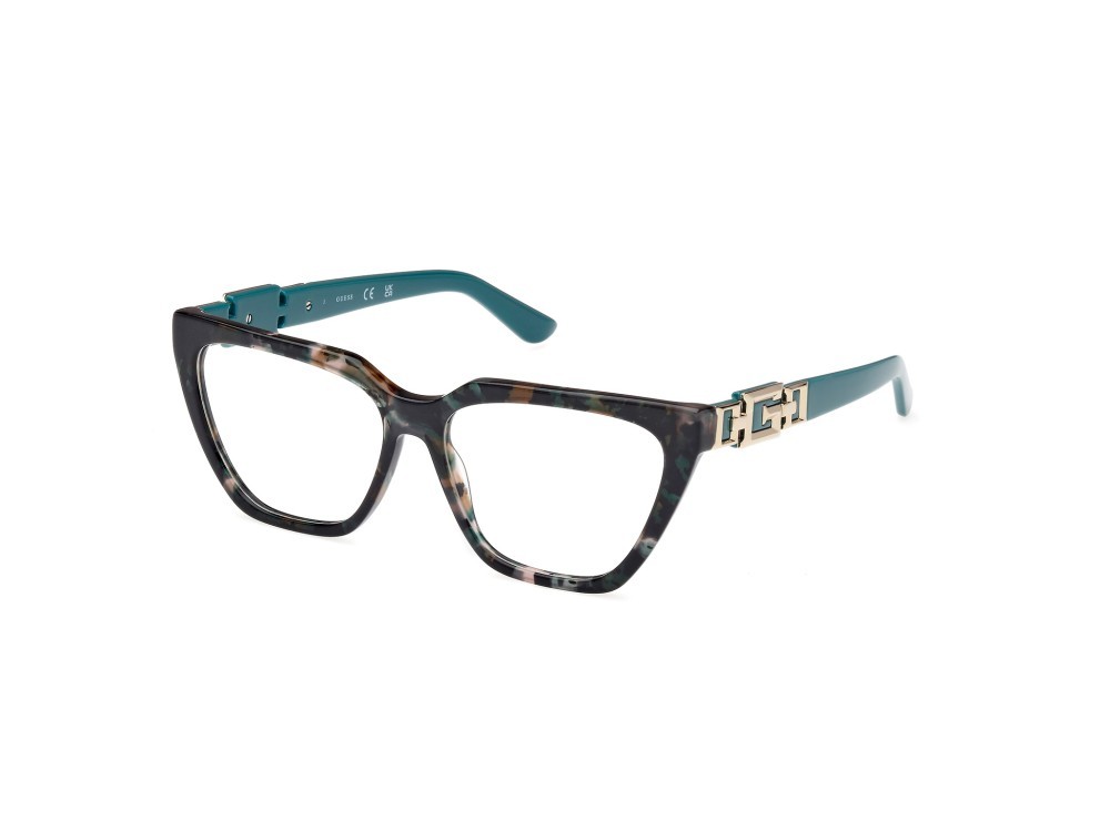 Occhiali da vista Guess GU2985 (098) colore verde scuro - avana forma cat eye 