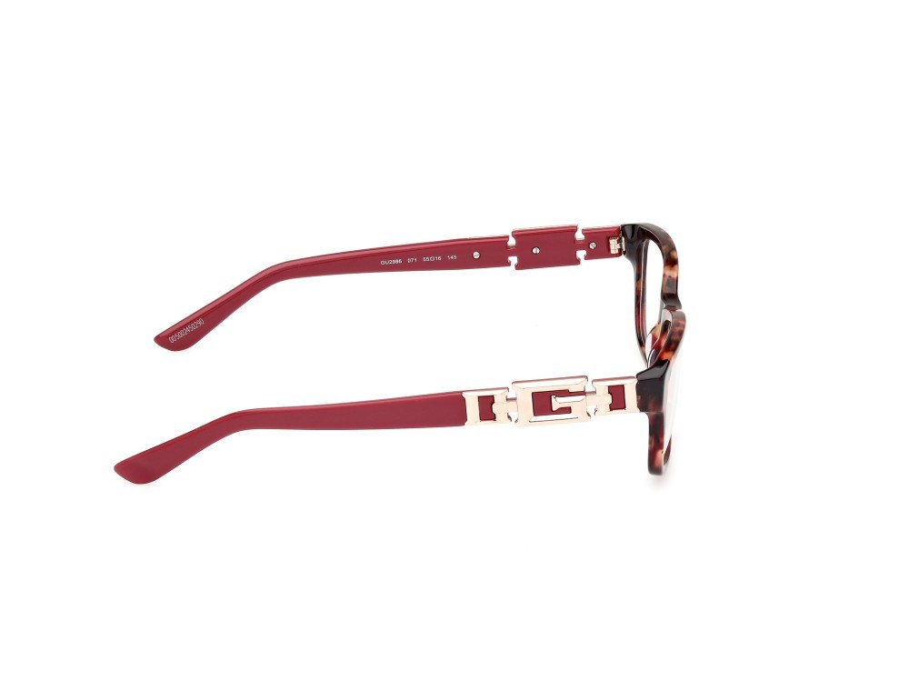 Brillen Guess GU2986 (071) farbe bordeaux avana - bordeaux lucido form rechteckig 