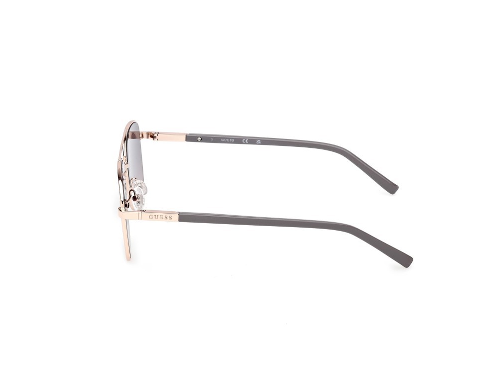 Occhiali da sole Guess GU3040 (28B) colore oro rosé lucido forma navigator lenti fumo grad.