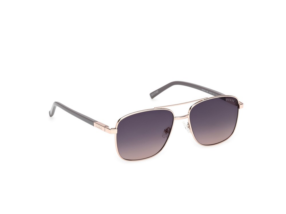 Occhiali da sole Guess GU3040 (28B) colore oro rosé lucido forma navigator lenti fumo grad.