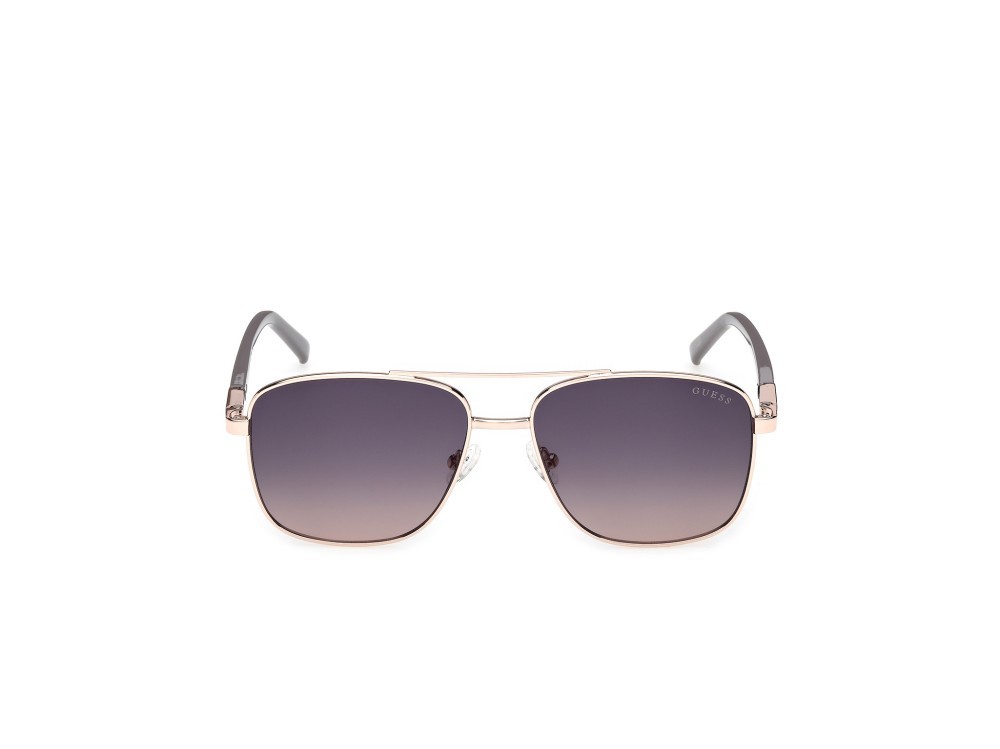 Occhiali da sole Guess GU3040 (28B) colore oro rosé lucido forma navigator lenti fumo grad.