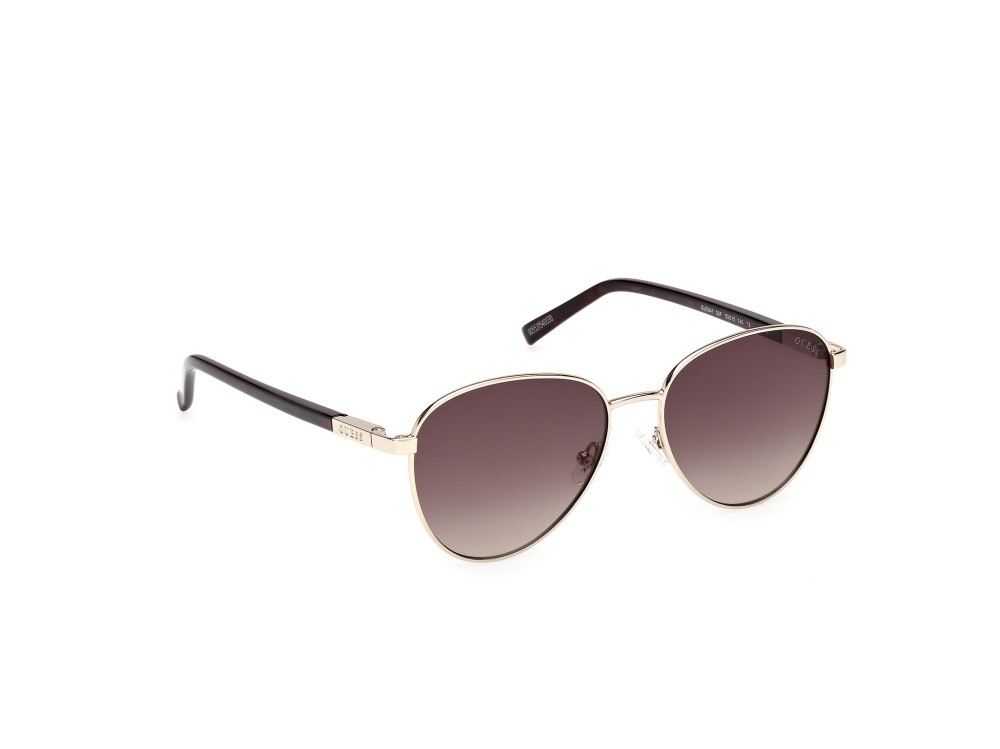 Occhiali da sole Guess GU3041 (33F) colore oro pallido lucido forma rotondo lenti marrone sfumato