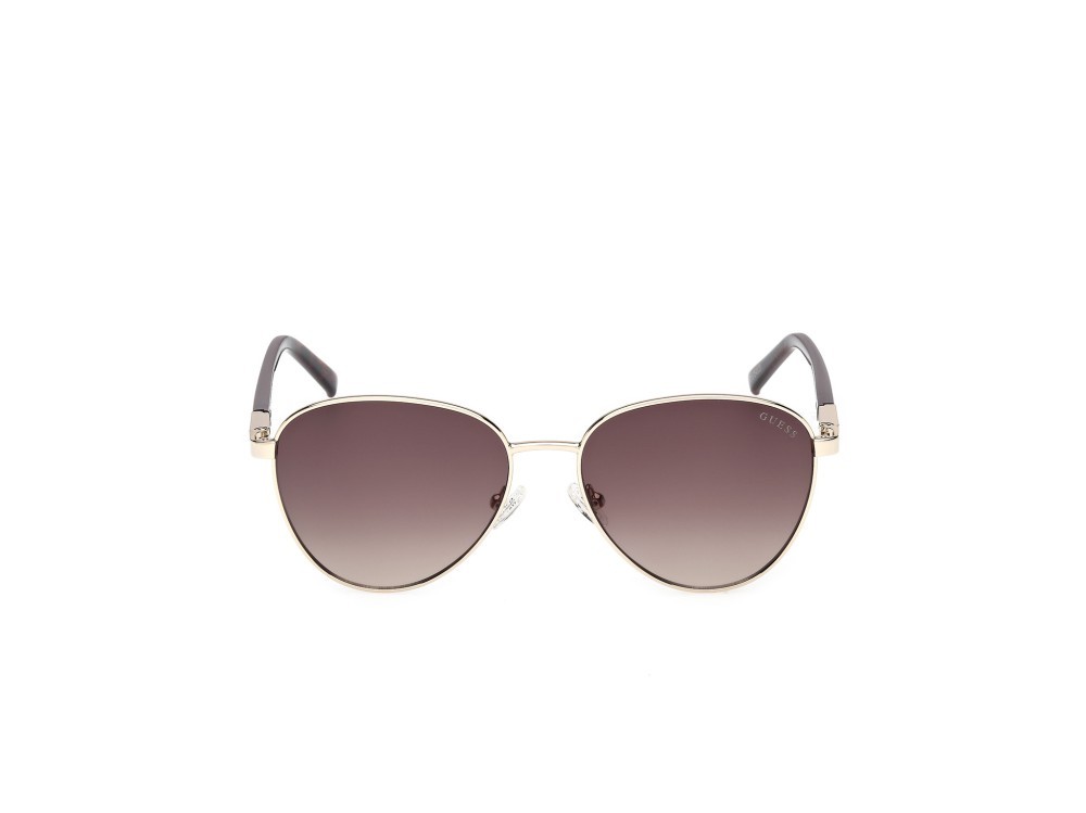 Occhiali da sole Guess GU3041 (33F) colore oro pallido lucido forma rotondo lenti marrone sfumato