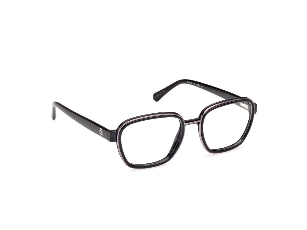Brillen Guess GU50086 (001) farbe nero lucido form quadratisch gläser presentazione - clear lens