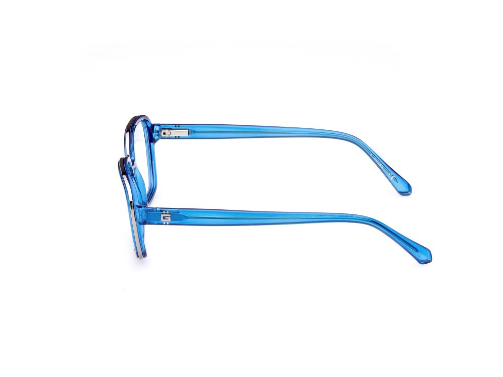 Brillen Guess GU50086 (090) farbe blu lucido form quadratisch gläser presentazione - clear lens