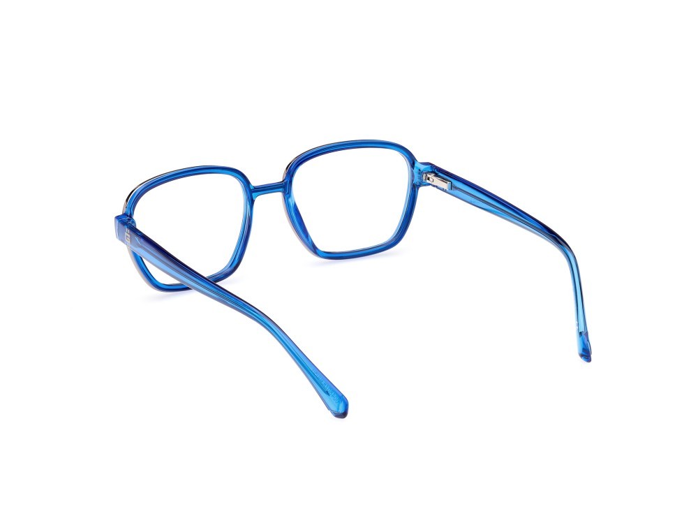 Brillen Guess GU50086 (090) farbe blu lucido form quadratisch gläser presentazione - clear lens