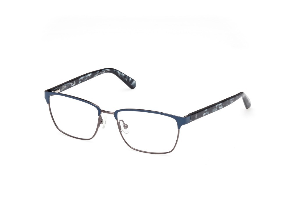 Brillen Guess GU50091 (091) farbe blu opaco - blu avana form rechteckig 