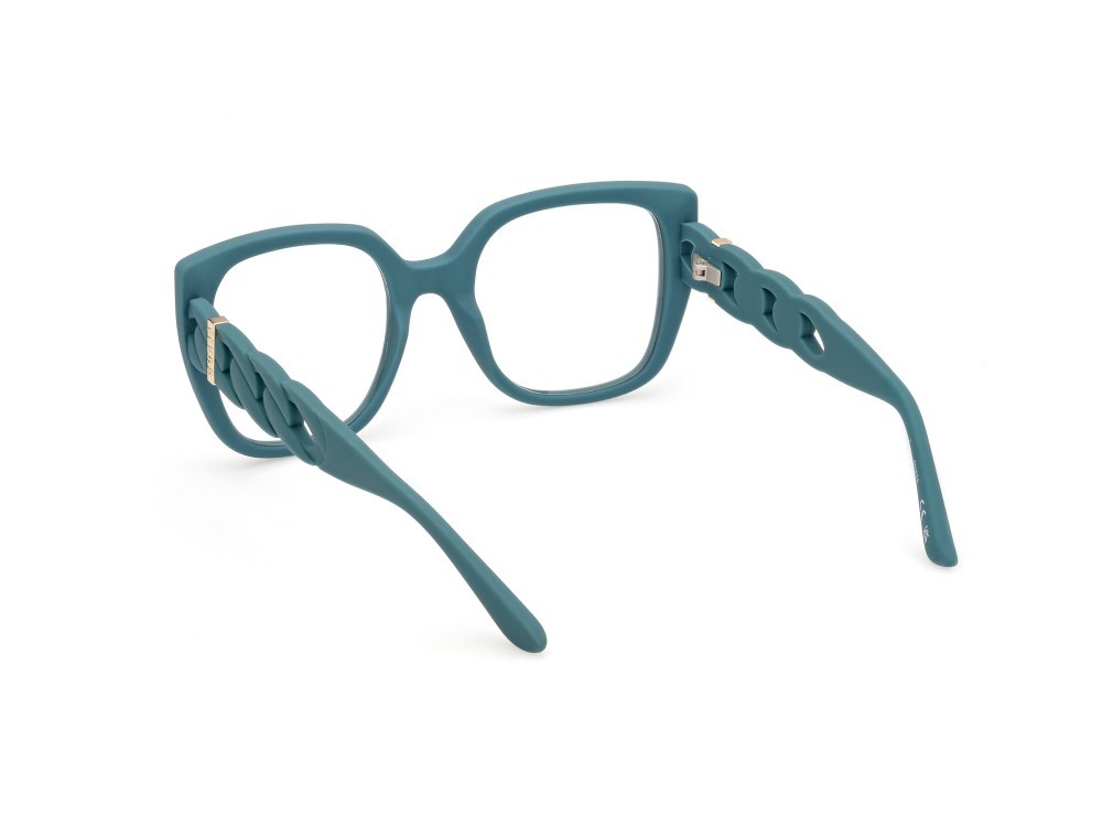 Occhiali da vista Guess GU50118 (088) colore turchese opaco - turchese lucido forma quadrato 
