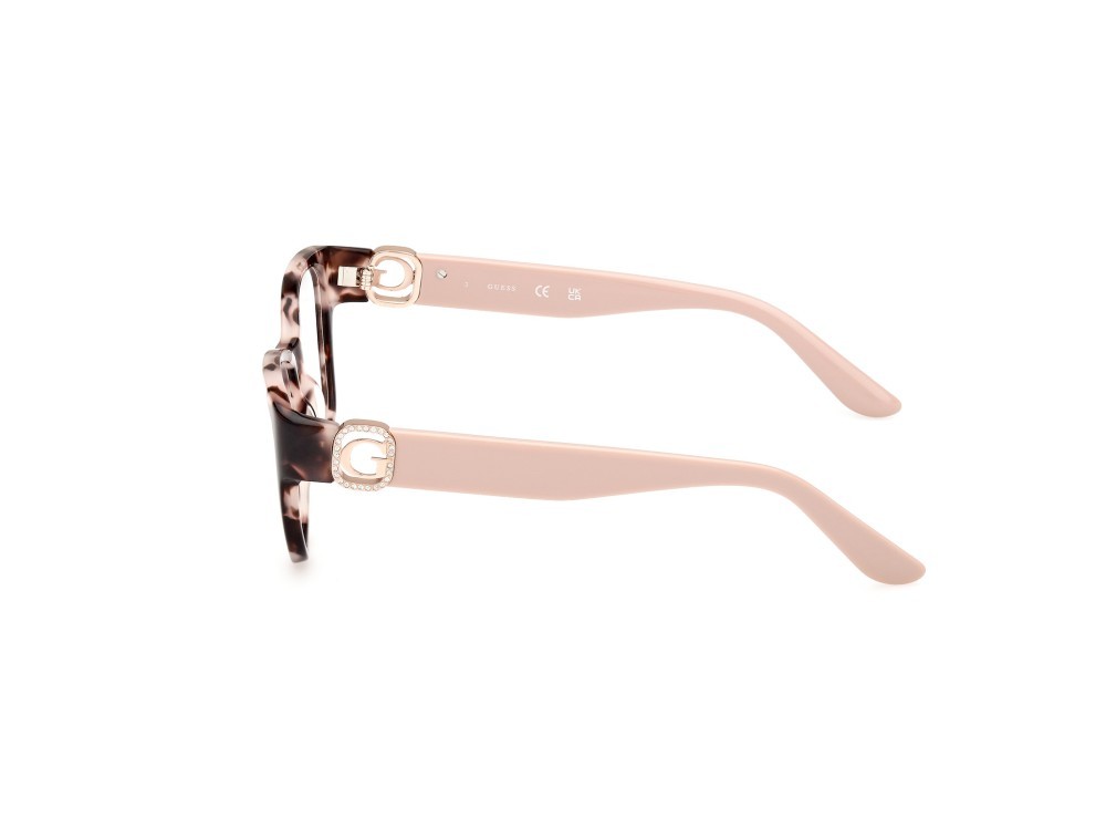 Eyeglasses Guess GU50120 (055) color avana colorata - rosa chiaro lucido shape square 