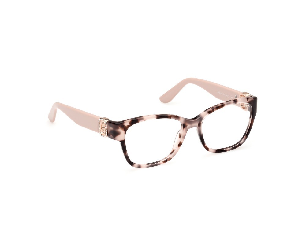 Eyeglasses Guess GU50120 (055) color avana colorata - rosa chiaro lucido shape square 