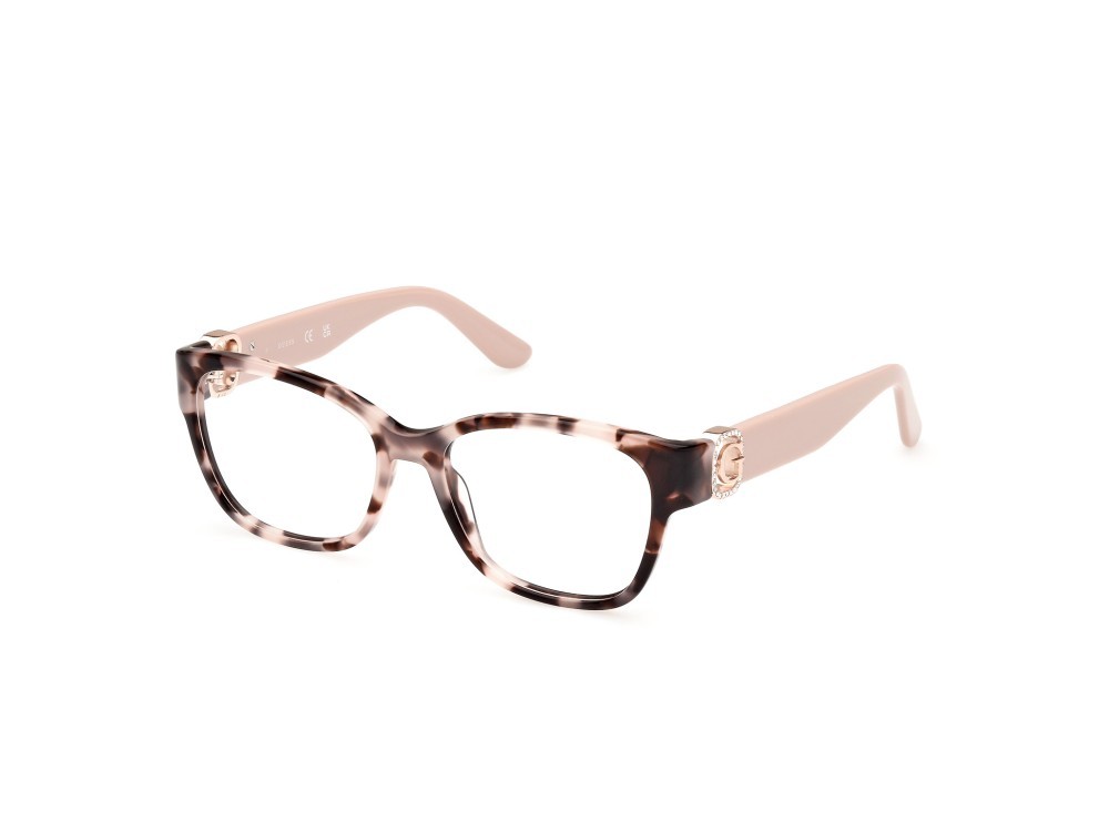 Eyeglasses Guess GU50120 (055) color avana colorata - rosa chiaro lucido shape square 