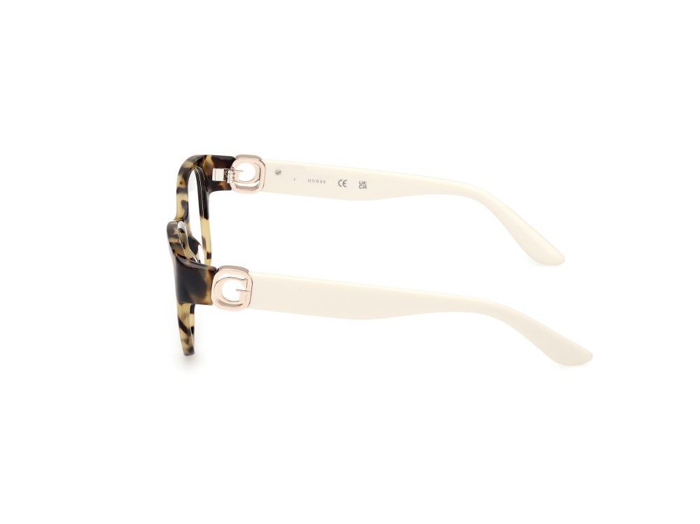 Brillen Guess GU50120 (056) farbe giallo avana - bianco lucido form quadratisch 