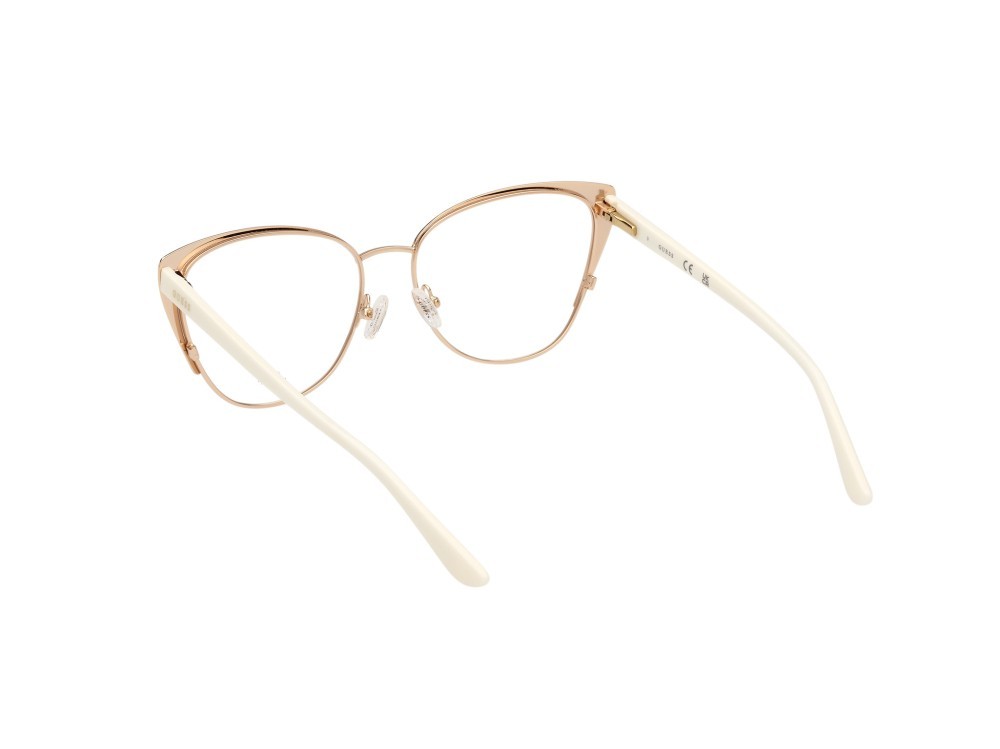 Brillen Guess GU50121 (021) farbe bianco opaco form cat-eye 