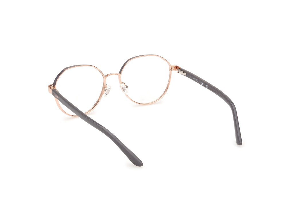 Occhiali da vista Guess GU50124 (028) colore oro rosè lucido forma rotondo 