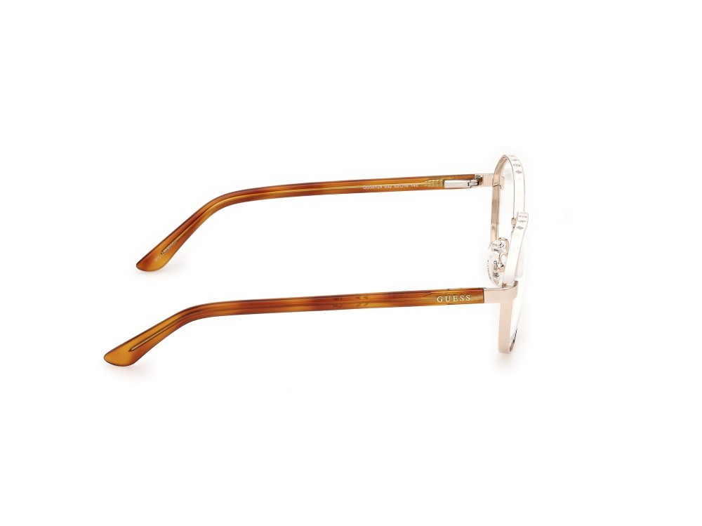 Occhiali da vista Guess GU50124 (032) colore oro pallido lucido forma rotondo 