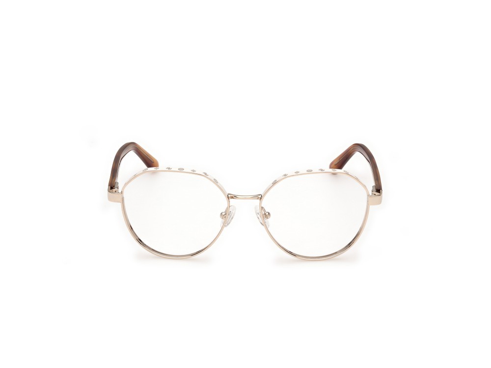 Occhiali da vista Guess GU50124 (032) colore oro pallido lucido forma rotondo 