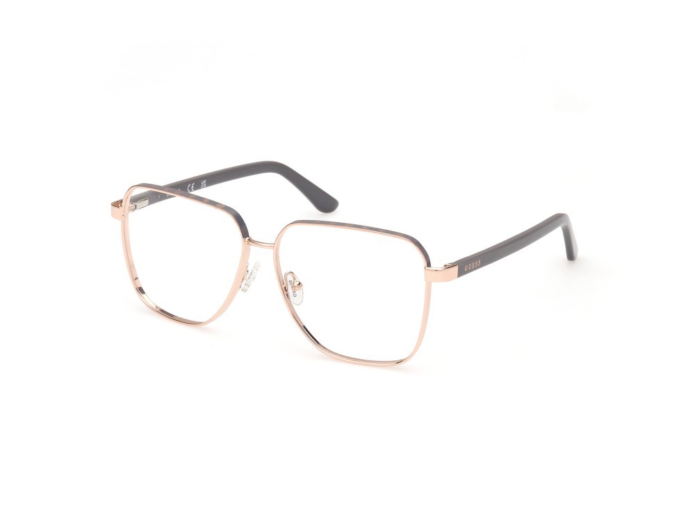 Occhiali da vista Guess GU50125 (028) colore oro rosè lucido forma quadrato 