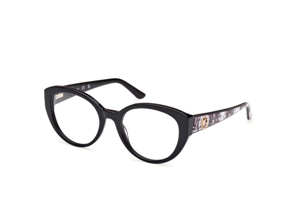 Occhiali da vista Guess GU50127 (001) colore nero lucido forma rotondo 